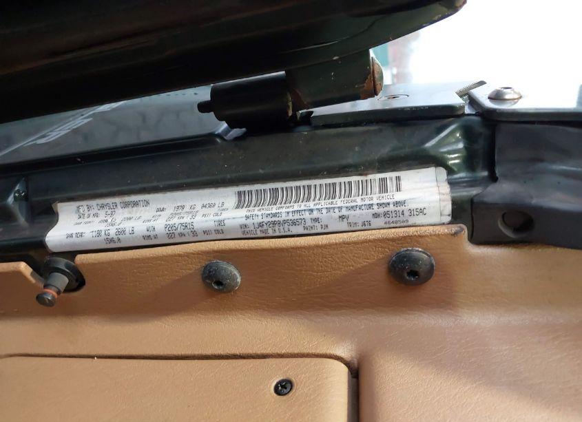 Photo 9 of 1997 Jeep Wrangler SE (VIN 1J4FY29P8VP536573)