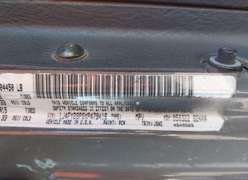 Photo 9 of 1999 Jeep Wrangler SE (VIN 1J4FY29P9XP479416)