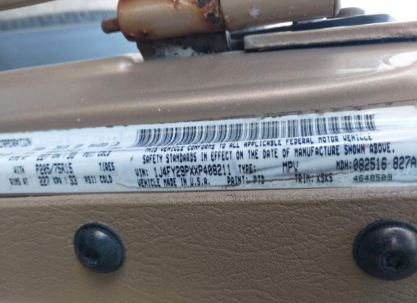 Photo 9 of 1999 Jeep Wrangler SE (VIN 1J4FY29PXXP408211)