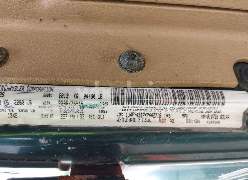 Photo 9 of 1999 Jeep Wrangler SAHARA (VIN 1J4FY49S7XP442719)