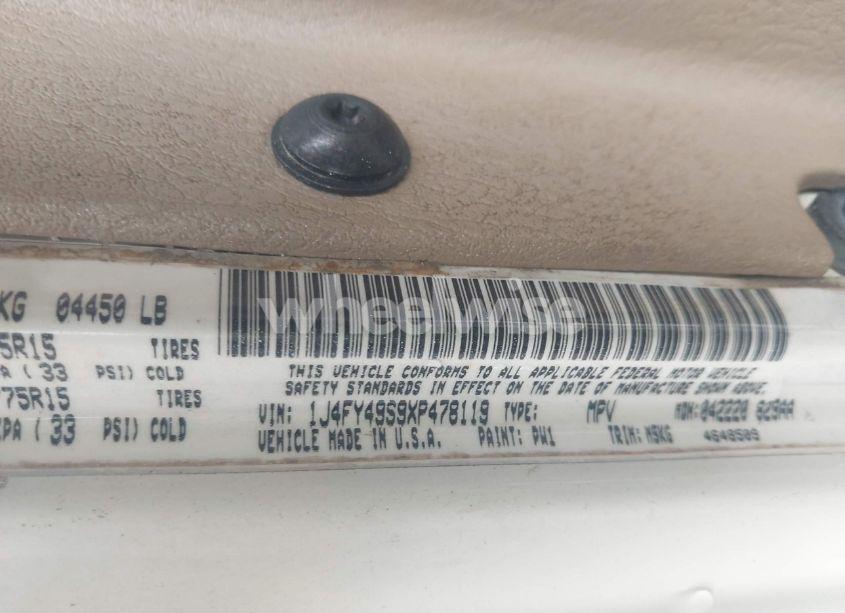 Photo 9 of 1999 Jeep Wrangler SAHARA (VIN 1J4FY49S9XP478119)