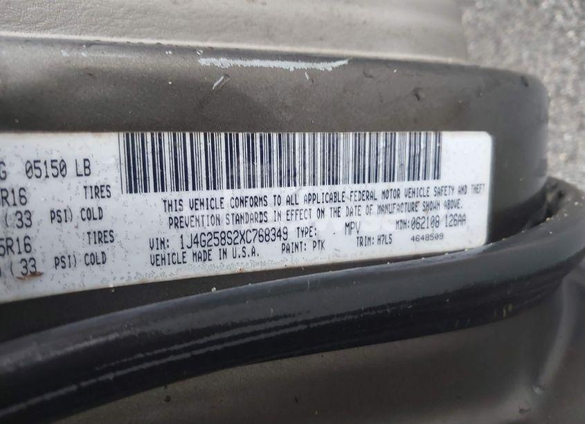 Photo 9 of 1999 Jeep Grand CHEROKEE LAREDO (VIN 1J4G258S2XC768349)