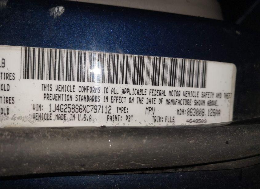 Photo 9 of 1999 Jeep Grand CHEROKEE LAREDO (VIN 1J4G258S6XC797112)