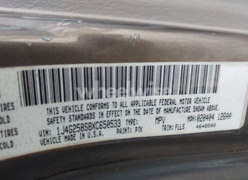 Photo 9 of 1999 Jeep Grand CHEROKEE LAREDO (VIN 1J4G258S8XC650533)