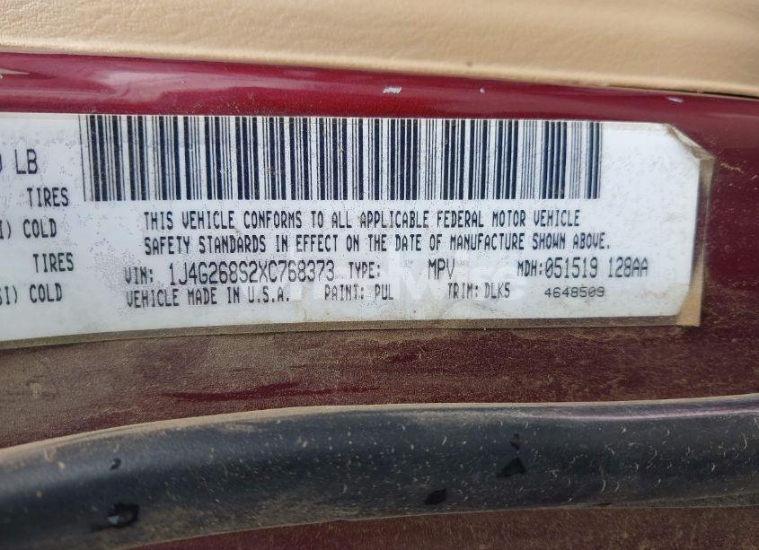 Photo 9 of 1999 Jeep Grand CHEROKEE LIMITED (VIN 1J4G268S2XC768373)