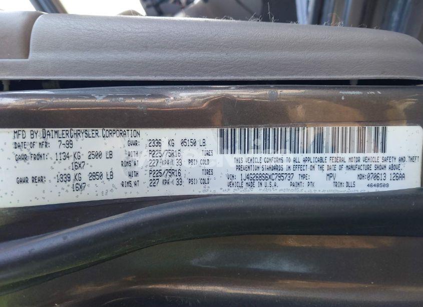 Photo 9 of 1999 Jeep Grand CHEROKEE LIMITED (VIN 1J4G268S6XC795737)