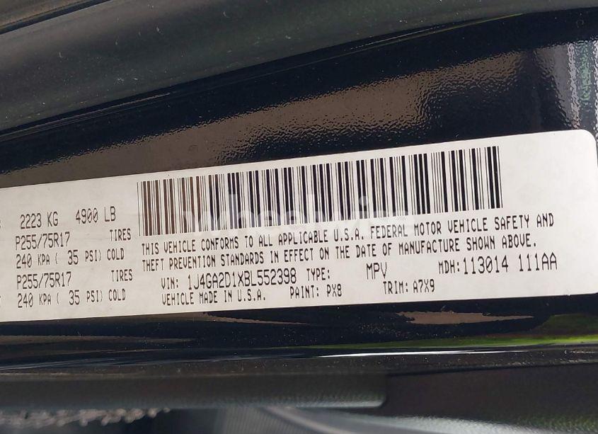 Photo 9 of 2011 Jeep Wrangler SPORT (VIN 1J4GA2D1XBL552398)