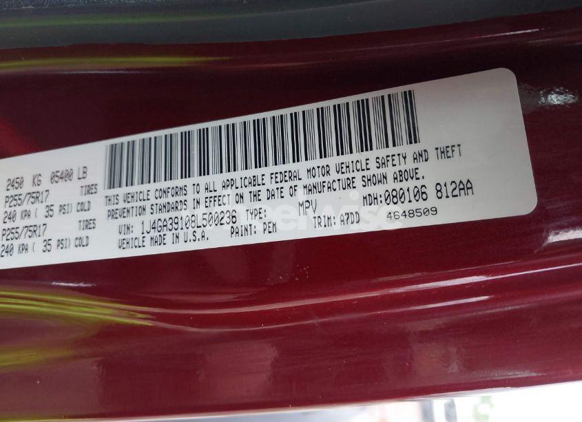 Photo 9 of 2008 Jeep Wrangler UNLIMITED X (VIN 1J4GA39108L500236)