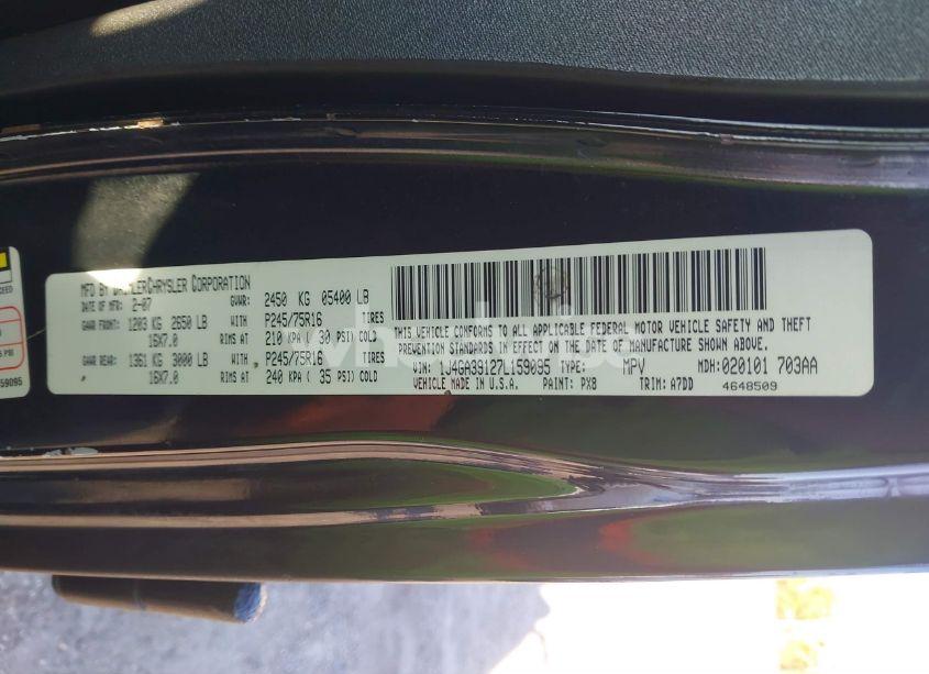 Photo 9 of 2007 Jeep Wrangler UNLIMITED X (VIN 1J4GA39127L159095)