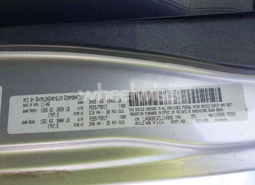 Photo 9 of 2007 Jeep Wrangler UNLIMITED X (VIN 1J4GA39137L114943)