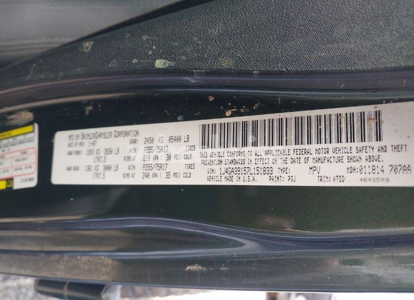 Photo 6 of 2007 Jeep Wrangler UNLIMITED X (VIN 1J4GA39157L151833)