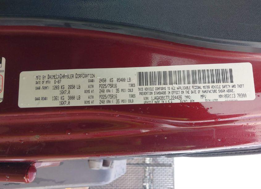 Photo 9 of 2007 Jeep Wrangler UNLIMITED X (VIN 1J4GA39177L224426)