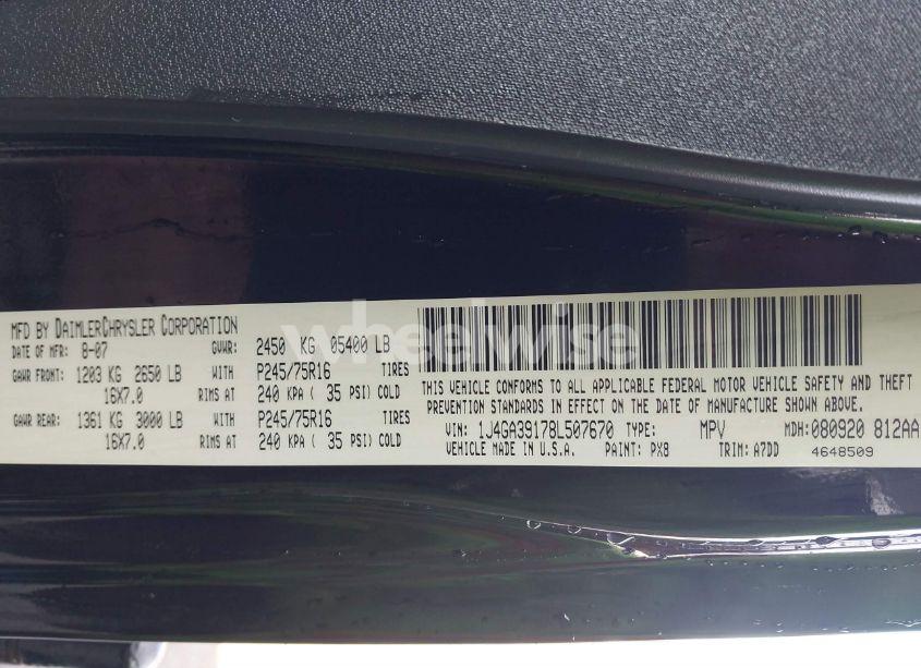 Photo 9 of 2008 Jeep Wrangler UNLIMITED X (VIN 1J4GA39178L507670)