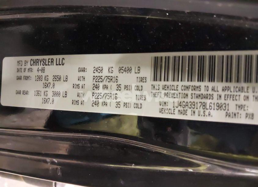 Photo 9 of 2008 Jeep Wrangler UNLIMITED X (VIN 1J4GA39178L619031)