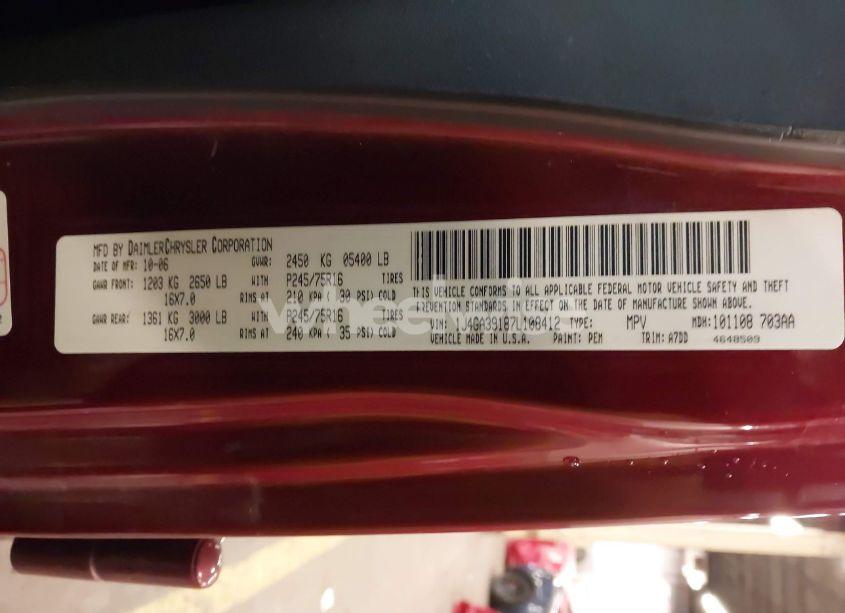 Photo 9 of 2007 Jeep Wrangler UNLIMITED X (VIN 1J4GA39187L108412)