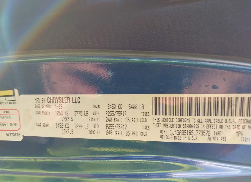 Photo 9 of 2009 Jeep Wrangler UNLIMITED X (VIN 1J4GA39189L773572)