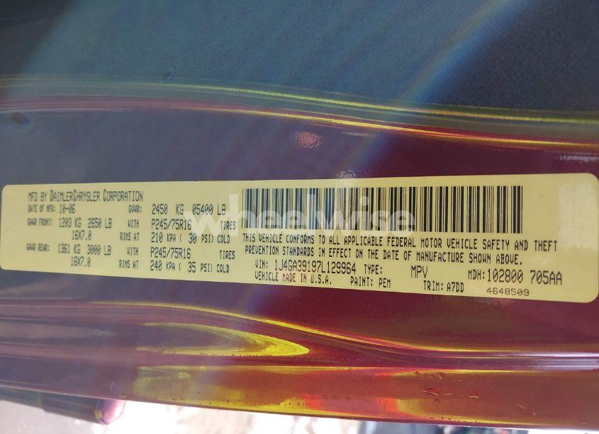 Photo 9 of 2007 Jeep Wrangler UNLIMITED X (VIN 1J4GA39197L129964)