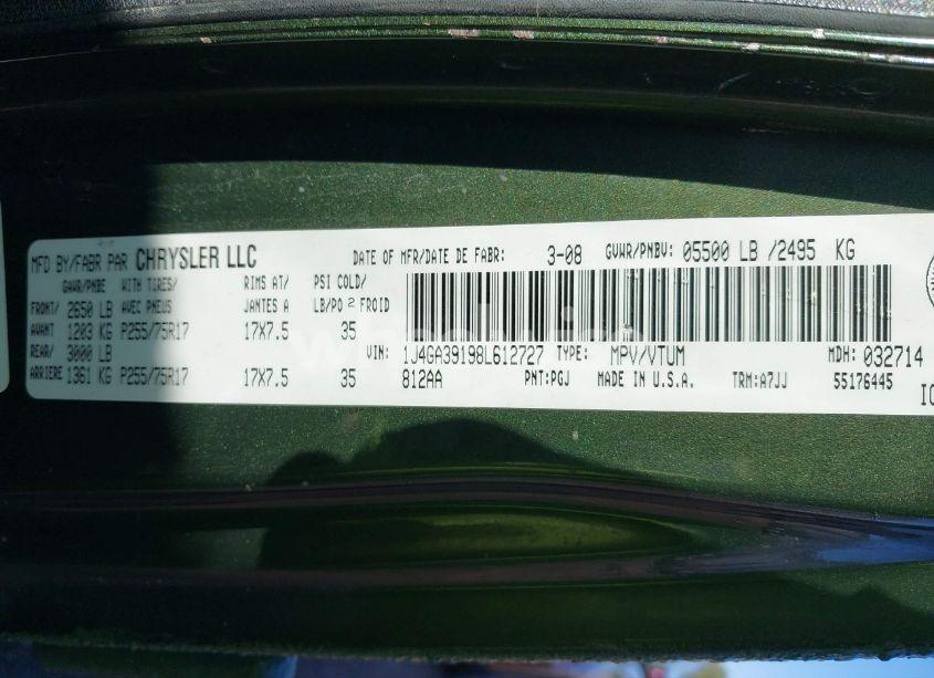 Photo 9 of 2008 Jeep Wrangler UNLIMITED X (VIN 1J4GA39198L612727)