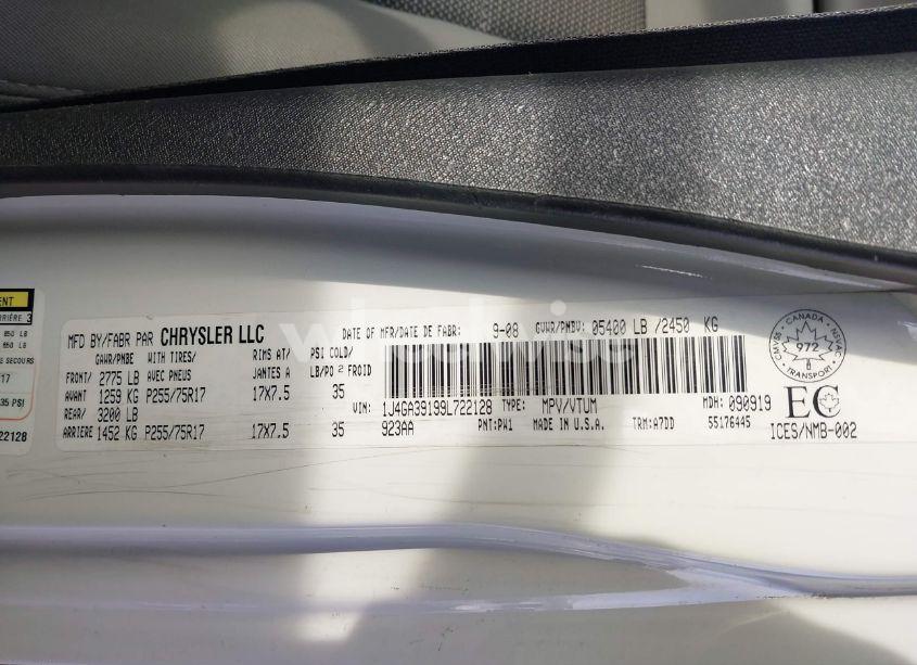 Photo 9 of 2009 Jeep Wrangler UNLIMITED X (VIN 1J4GA39199L722128)