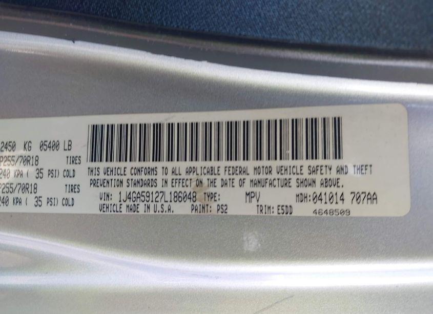 Photo 9 of 2007 Jeep Wrangler UNLIMITED SAHARA (VIN 1J4GA59127L186048)