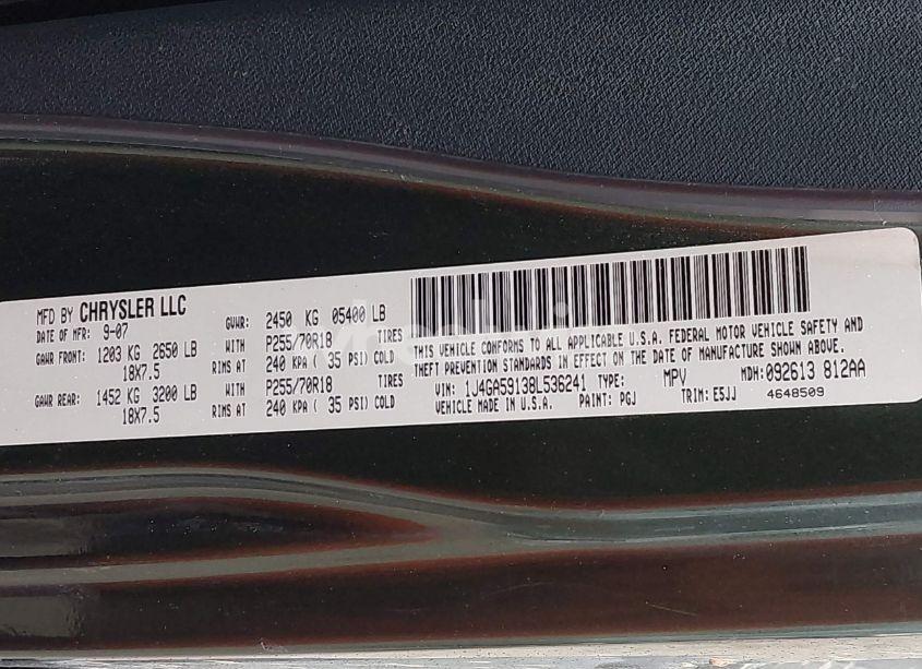 Photo 9 of 2008 Jeep Wrangler UNLIMITED SAHARA (VIN 1J4GA59138L536241)