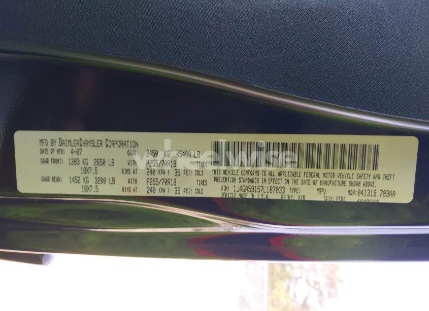 Photo 9 of 2007 Jeep Wrangler UNLIMITED SAHARA (VIN 1J4GA59157L187033)