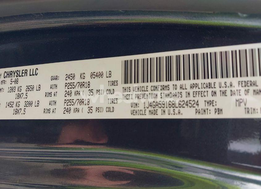 Photo 9 of 2008 Jeep Wrangler UNLIMITED SAHARA (VIN 1J4GA59168L624524)