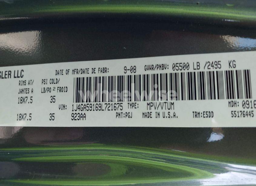 Photo 9 of 2009 Jeep Wrangler UNLIMITED SAHARA (VIN 1J4GA59169L721675)