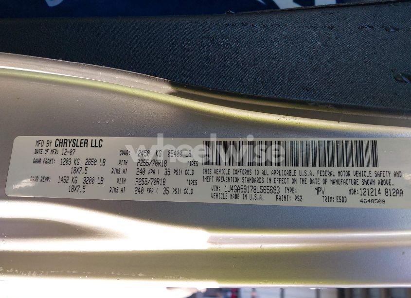 Photo 9 of 2008 Jeep Wrangler UNLIMITED SAHARA (VIN 1J4GA59178L565693)