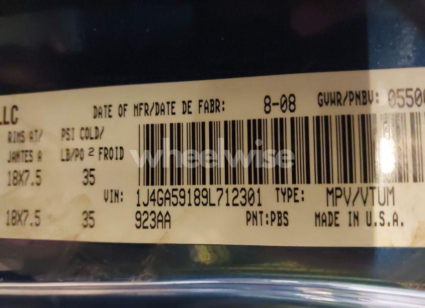 Photo 9 of 2009 Jeep Wrangler UNLIMITED SAHARA (VIN 1J4GA59189L712301)