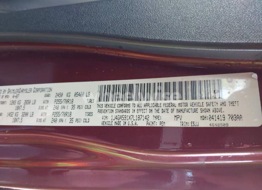 Photo 9 of 2007 Jeep Wrangler UNLIMITED SAHARA (VIN 1J4GA591X7L187142)