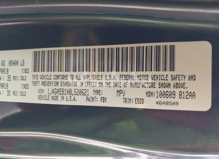 Photo 9 of 2008 Jeep Wrangler UNLIMITED SAHARA (VIN 1J4GA591X8L520621)