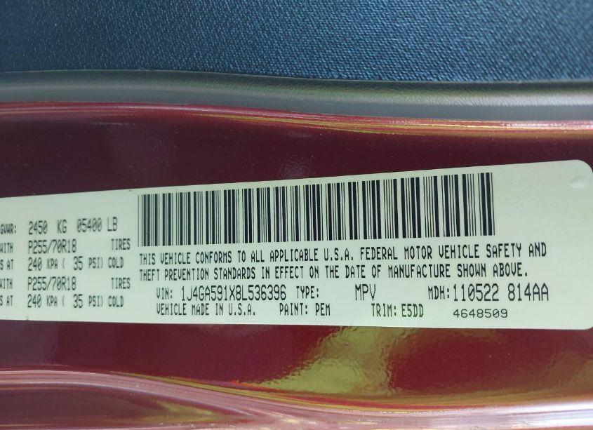 Photo 9 of 2008 Jeep Wrangler UNLIMITED SAHARA (VIN 1J4GA591X8L536396)