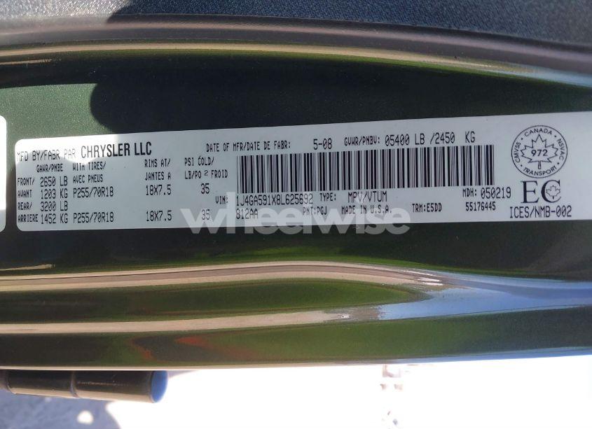 Photo 9 of 2008 Jeep Wrangler (VIN 1J4GA591X8L625692)