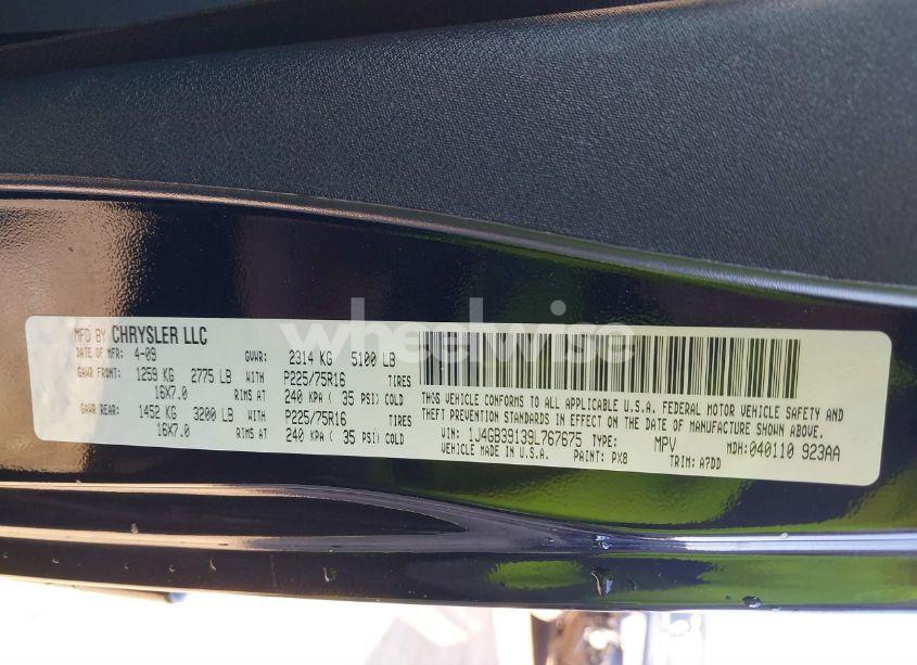 Photo 9 of 2009 Jeep Wrangler UNLIMITED X (VIN 1J4GB39139L767675)