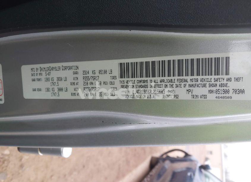 Photo 9 of 2007 Jeep Wrangler UNLIMITED X (VIN 1J4GB39187L215683)