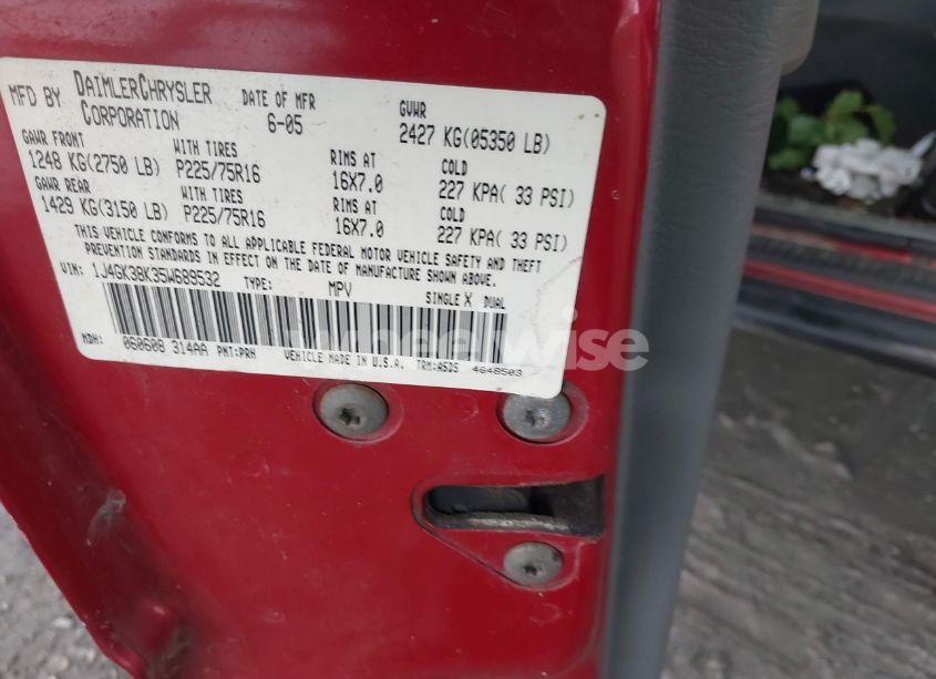 Photo 9 of 2005 Jeep Liberty RENEGADE (VIN 1J4GK38K35W689532)