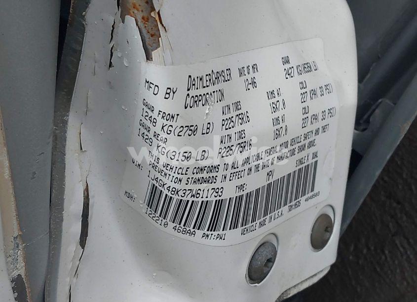 Photo 9 of 2007 Jeep Liberty SPORT (VIN 1J4GK48K37W611793)