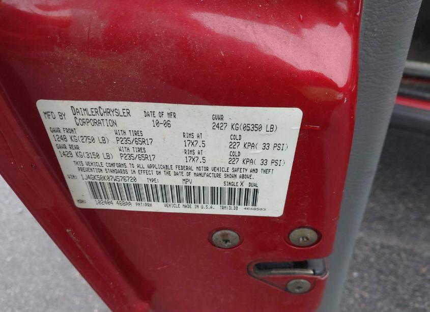 Photo 9 of 2007 Jeep Liberty LIMITED EDITION (VIN 1J4GK58K07W576720)