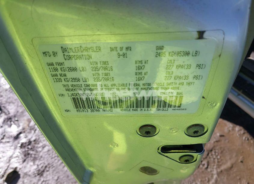 Photo 9 of 2002 Jeep Liberty LIMITED EDITION (VIN 1J4GK58K92W188281)