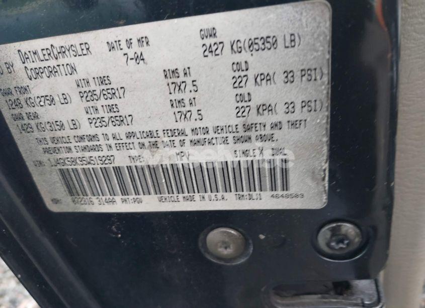 Photo 9 of 2005 Jeep Liberty LIMITED EDITION (VIN 1J4GK58K95W519297)