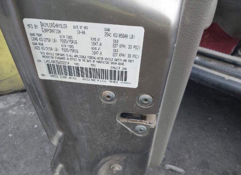 Photo 9 of 2005 Jeep Liberty SPORT (VIN 1J4GL48K25W552214)