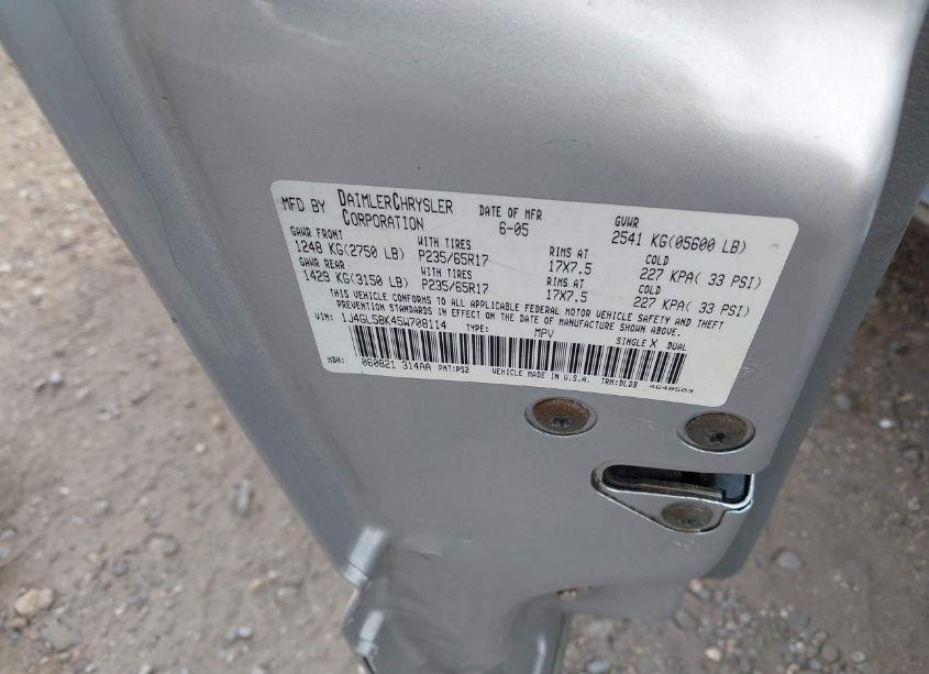 Photo 9 of 2005 Jeep Liberty LIMITED EDITION (VIN 1J4GL58K45W708114)