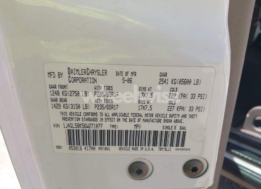 Photo 9 of 2006 Jeep Liberty LIMITED EDITION (VIN 1J4GL58K56W271077)