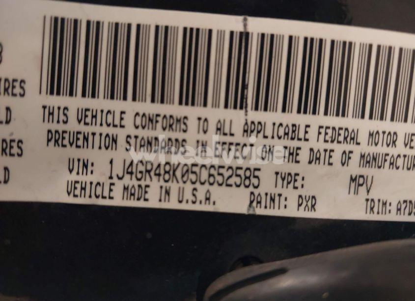 Photo 9 of 2005 Jeep Grand CHEROKEE LAREDO (VIN 1J4GR48K05C652585)