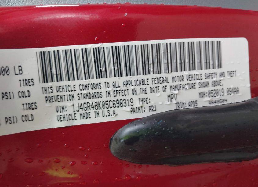 Photo 9 of 2005 Jeep Grand CHEROKEE LAREDO (VIN 1J4GR48K05C698319)