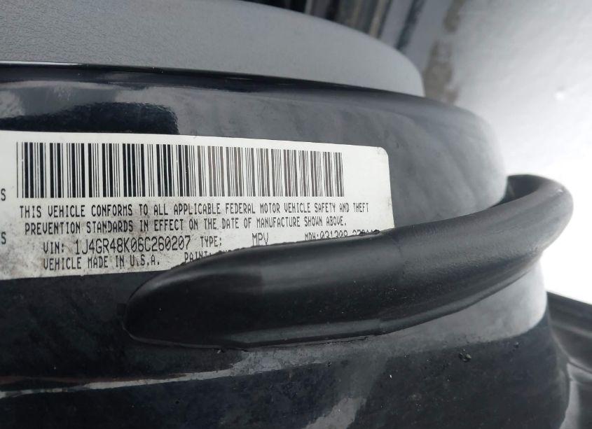 Photo 9 of 2006 Jeep Grand CHEROKEE LAREDO (VIN 1J4GR48K06C260207)