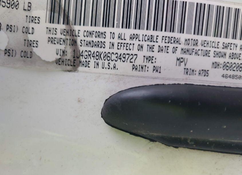 Photo 9 of 2006 Jeep Grand CHEROKEE LAREDO (VIN 1J4GR48K06C349727)