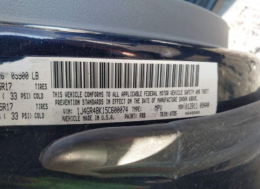 Photo 9 of 2005 Jeep Grand CHEROKEE LAREDO (VIN 1J4GR48K15C600074)