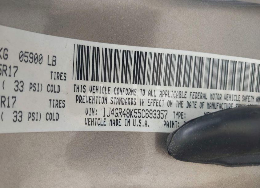 Photo 9 of 2005 Jeep Grand CHEROKEE LAREDO (VIN 1J4GR48K55C693357)